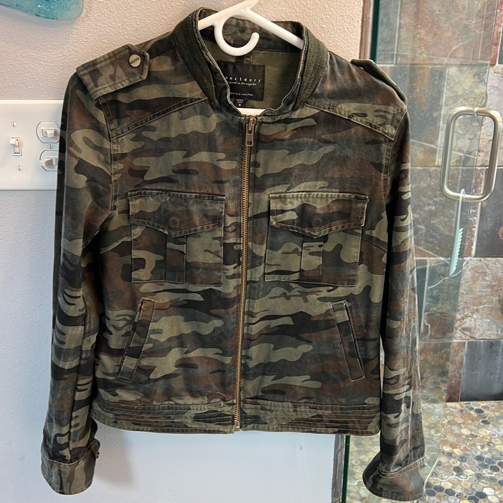 Sanctuary camo spring jacket